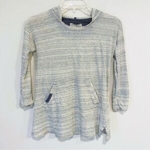 Anthropologie | Saturday Sunday Hooded Top Gray Cotton Size XS